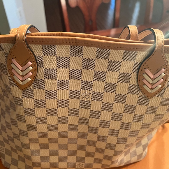 Louis Vuitton Damier Azur Braided Neverfull MM Pink Limited Edition - Picture 5 of 10